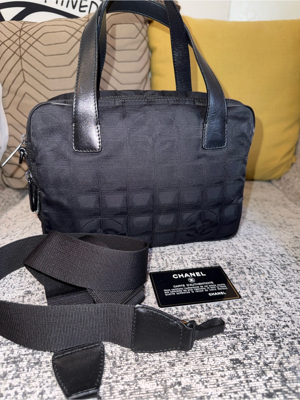 Chanel New Travel Line 2-way bowler/boston bag